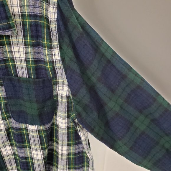 LL Bean Relaxed Fit Scotch Plaid Flannel Button Down Shirt XL - Picture 8 of 12